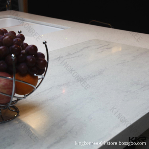 Precut Artificial Marble Stone Solid Surface Kitchen Countertop (KKR-C1412173)